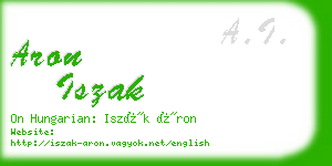 aron iszak business card